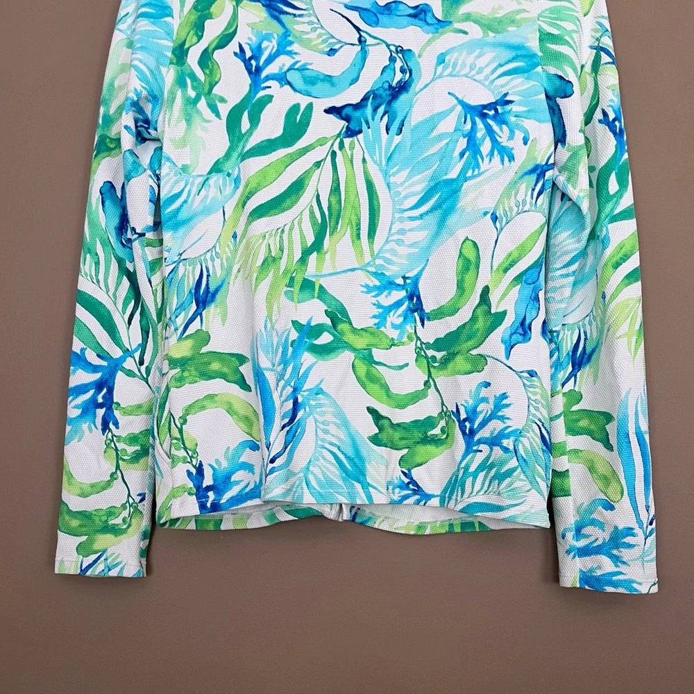{Tommy Bahama} Island Cays Seafrond Rashguard & Swim Skort - Womens Small